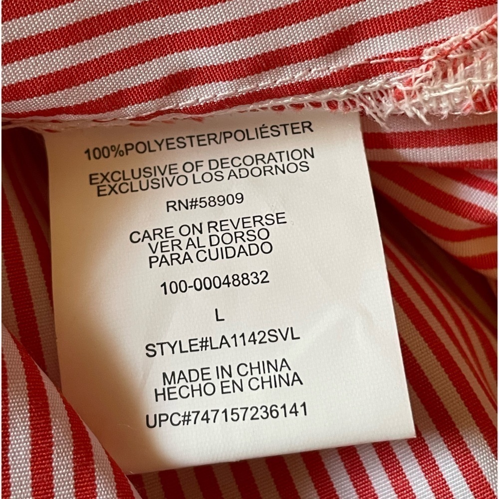Gibson Latimer NWT red and white pinstripe shirt - Picture 5 of 6